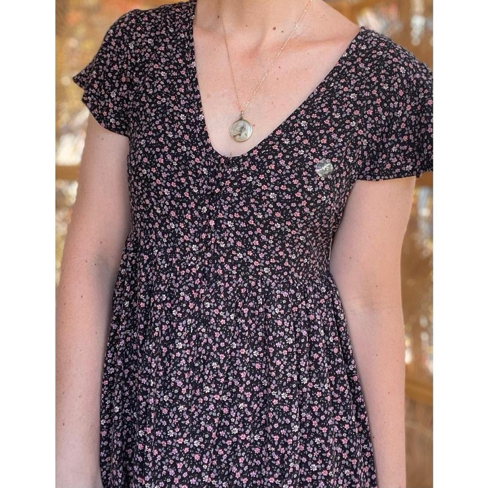 Floral Babydoll Mini Dress Flutter Sleeve Ruffle Summer Dress Aéropostale NWT S